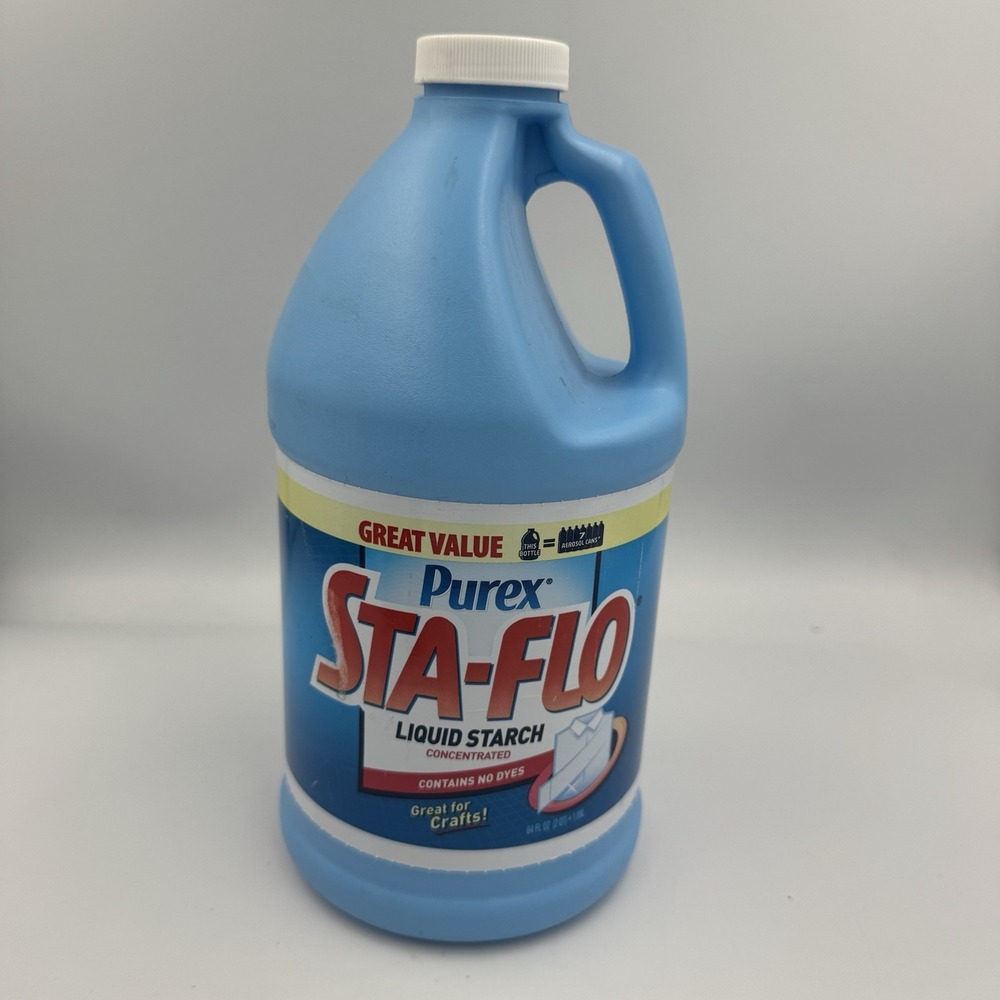 Purex Sta Flo Liquid Starch Concentrated 64 Oz Crafts Discontinued NEW Sealed